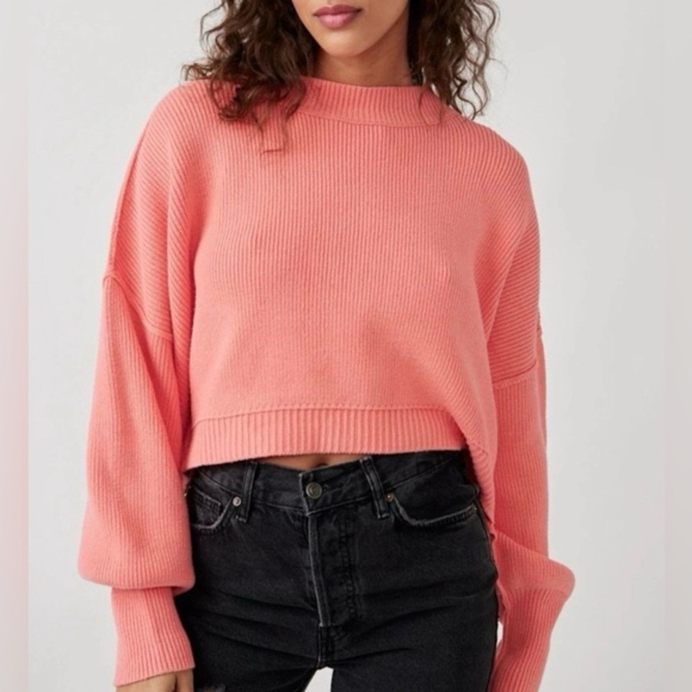 Free People Easy Street Crop Pullover Sweater